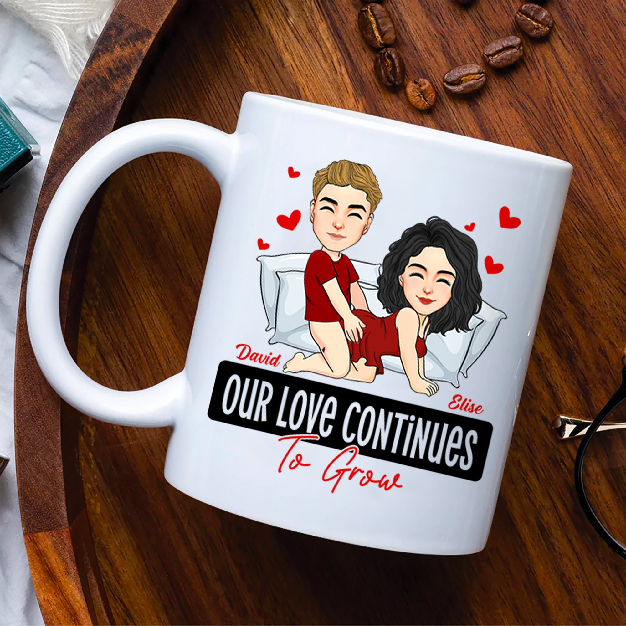 Our Love Continues To Grow - Personalized Mug - Anniversary Gifts For Couple Her, Him Tu20