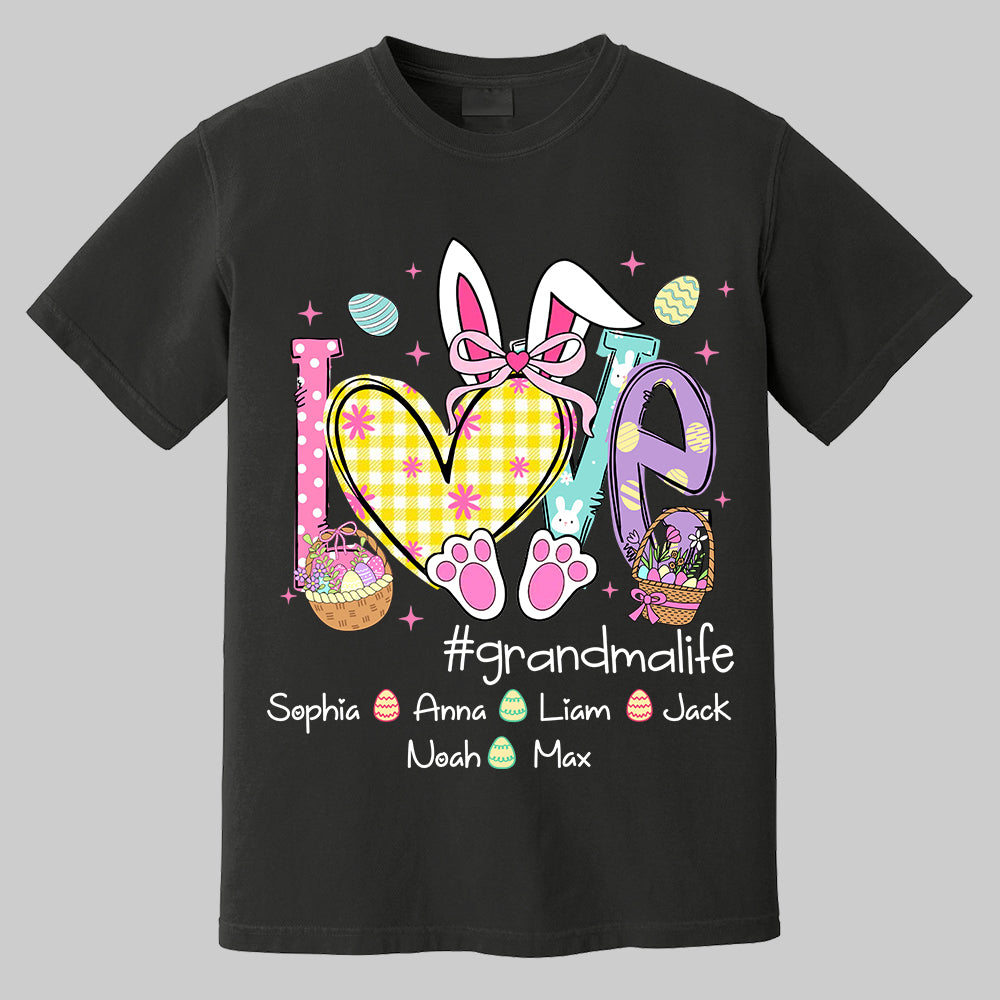 Easter Coquette Love Grandmalife - Personalized Shirt For Grandma Mimi Gigi - Cute Family Gifts Easter Tm01