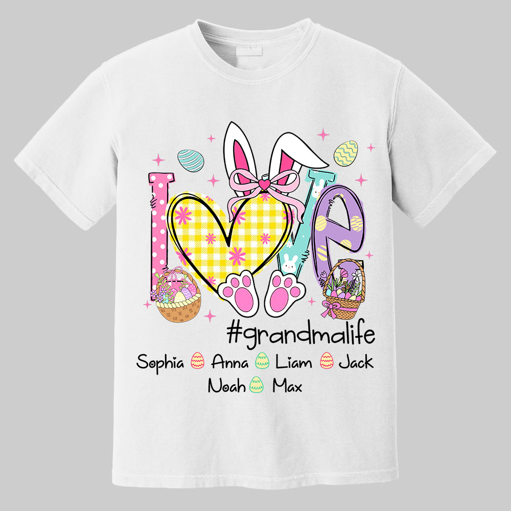 Easter Coquette Love Grandmalife - Personalized Shirt For Grandma Mimi Gigi - Cute Family Gifts Easter Tm01