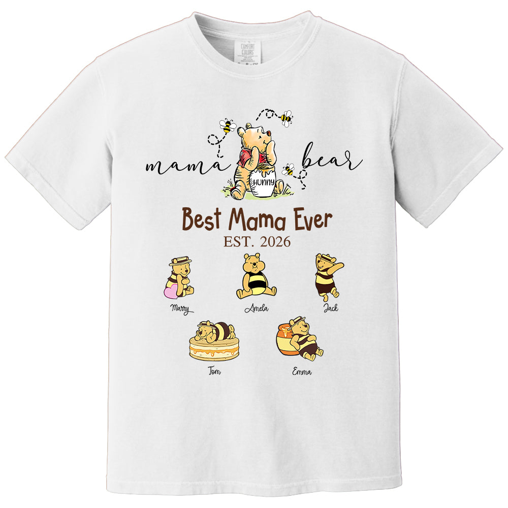 Mama Bear Best Mama Ever, Personalized Mama Bear Grandma Bear Est Shirt Sweatshirt, Gift For Mom Grandma, Gift For Mother's Day MI209