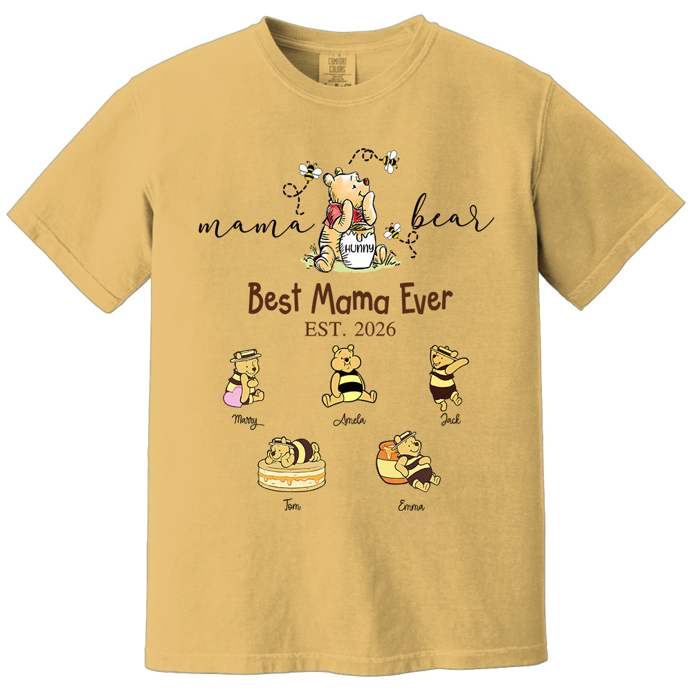 Mama Bear Best Mama Ever, Personalized Mama Bear Grandma Bear Est Shirt Sweatshirt, Gift For Mom Grandma, Gift For Mother's Day MI209