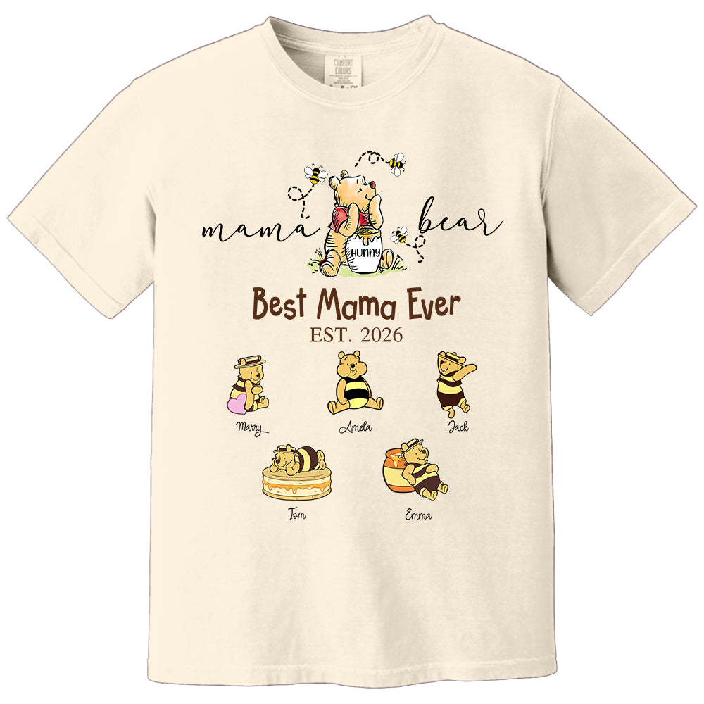 Mama Bear Best Mama Ever, Personalized Mama Bear Grandma Bear Est Shirt Sweatshirt, Gift For Mom Grandma, Gift For Mother's Day MI209