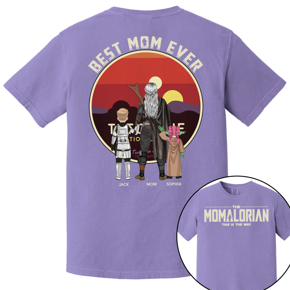 The Mamalorian This Is The Way - Personalized Tatooine Sunset Background Shirt Gift For Mom Pt99