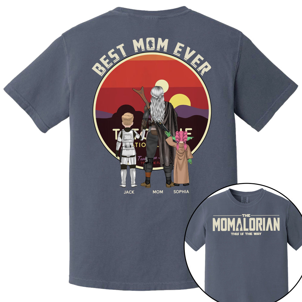 The Mamalorian This Is The Way - Personalized Tatooine Sunset Background Shirt Gift For Mom Pt99