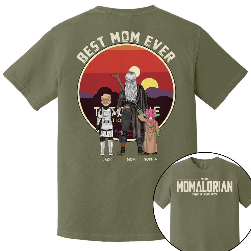 The Mamalorian This Is The Way - Personalized Tatooine Sunset Background Shirt Gift For Mom Pt99