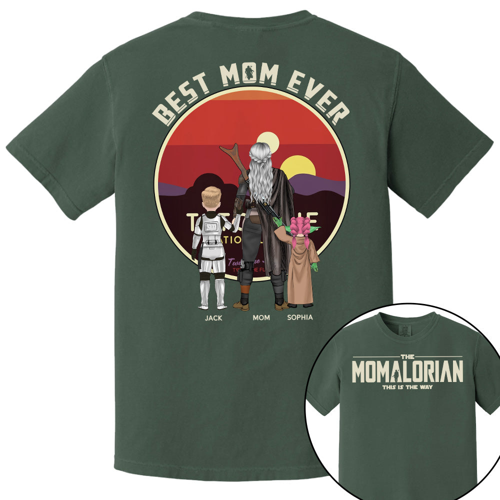 The Mamalorian This Is The Way - Personalized Tatooine Sunset Background Shirt Gift For Mom Pt99