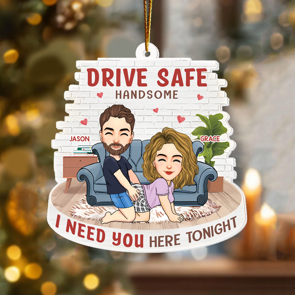 Born To Drive - Couple Personalized Custom Car Ornament - Acrylic Custom Shaped - Gift For Husband Wife, Anniversary Pa00