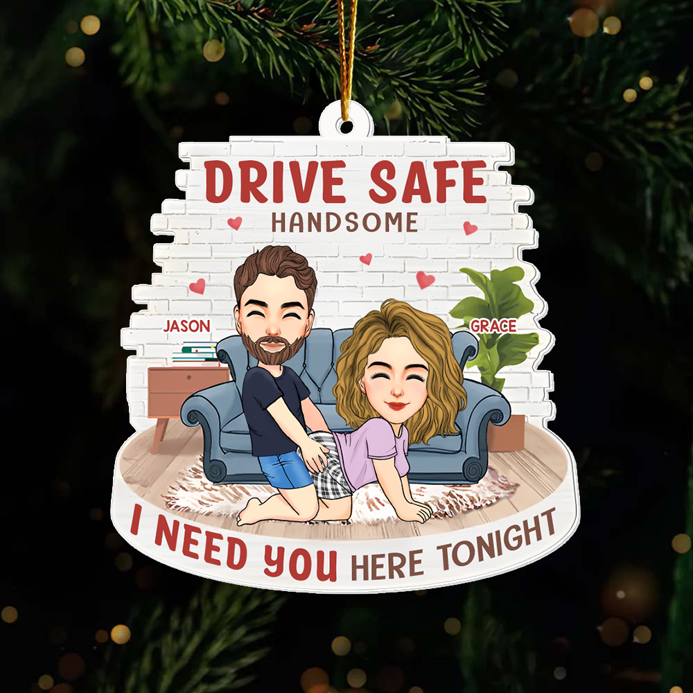 Born To Drive - Couple Personalized Custom Car Ornament - Acrylic Custom Shaped - Gift For Husband Wife, Anniversary Pa00