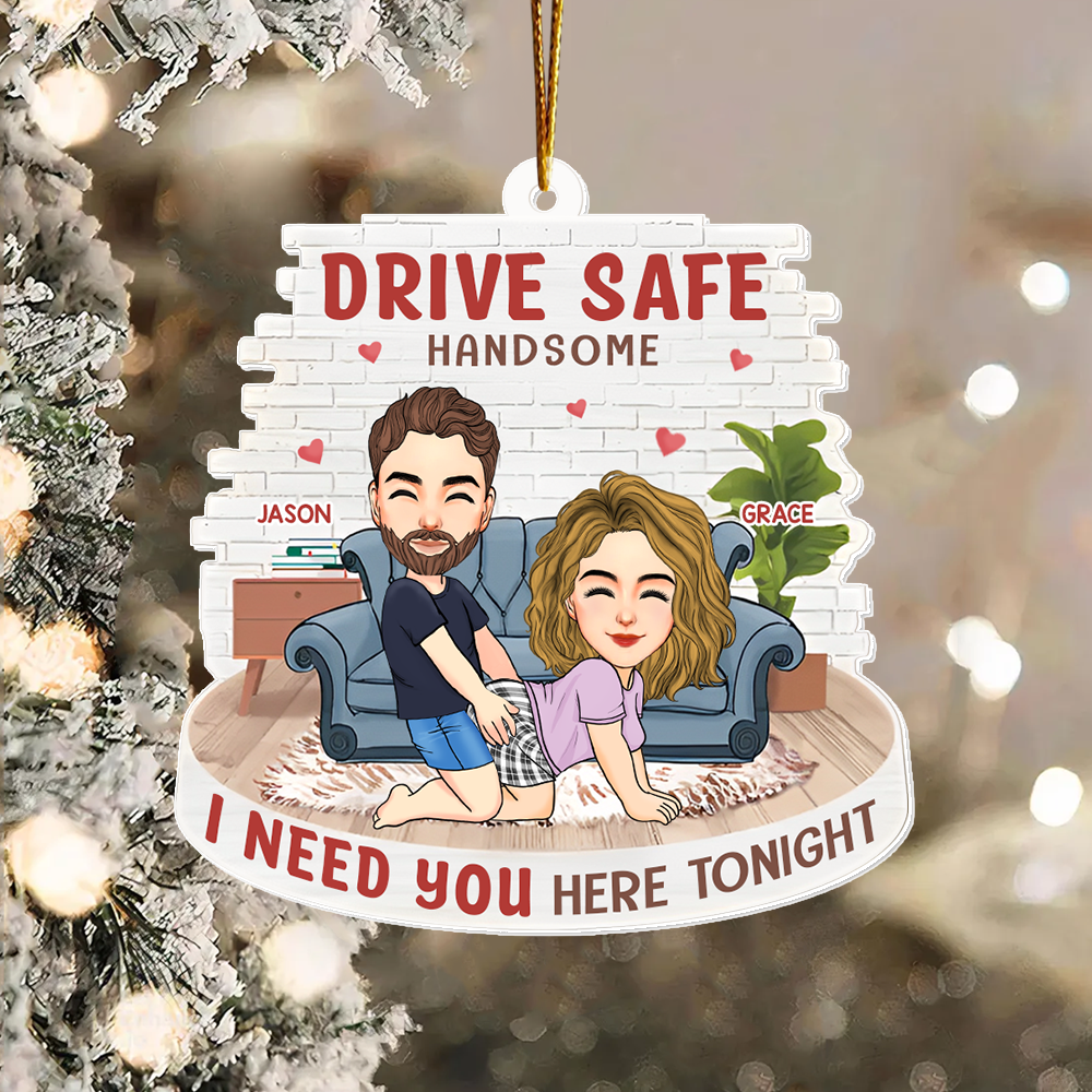 Born To Drive - Couple Personalized Custom Car Ornament - Acrylic Custom Shaped - Gift For Husband Wife, Anniversary Pa00