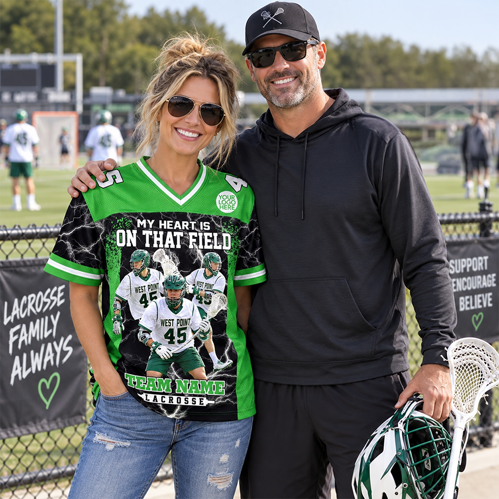 Custom My Heart Is On That Field Shirt, Lacrosse Shirt, Gift For Lacrosse Lovers L0411 Hv01