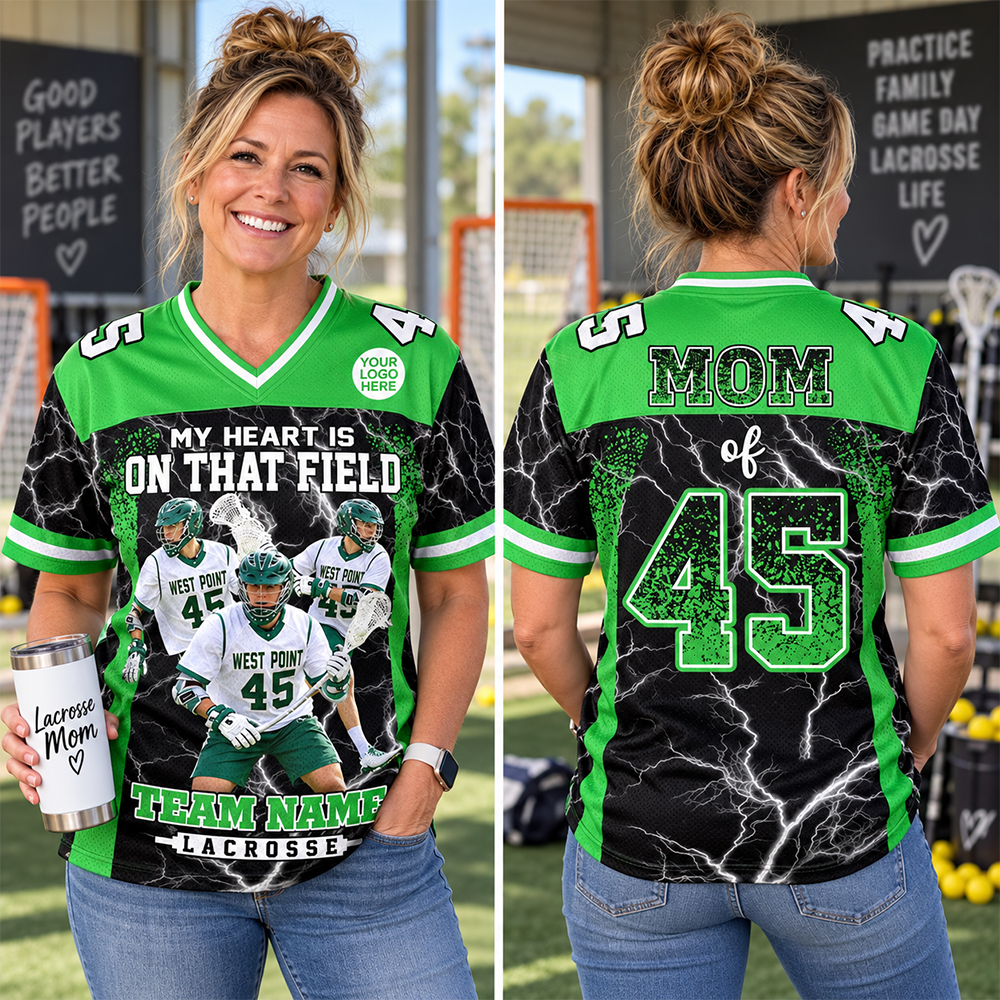Custom My Heart Is On That Field Shirt, Lacrosse Shirt, Gift For Lacrosse Lovers L0411 Hv01