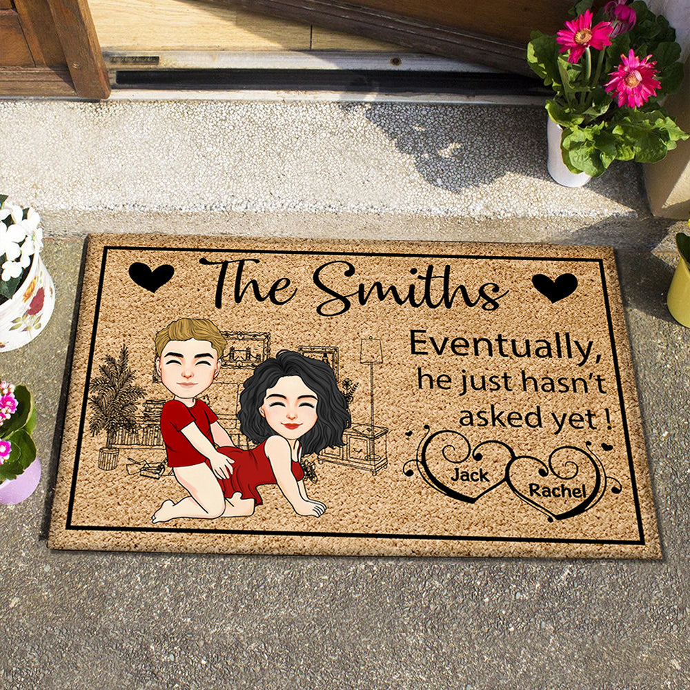 Couple Anniversary, Heart-warming Doormat For Couples To Show Loves NA04 Tu20