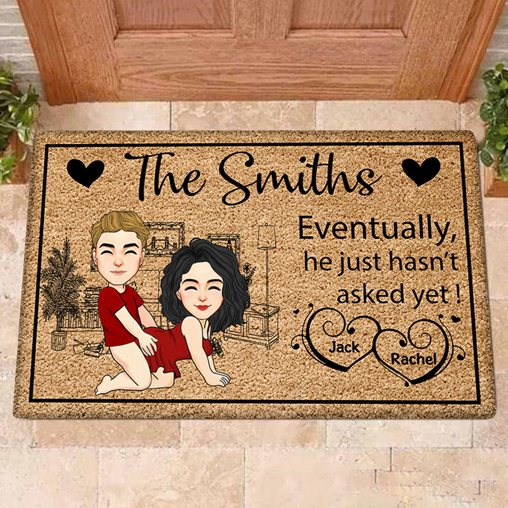 Couple Anniversary, Heart-warming Doormat For Couples To Show Loves NA04 Tu20