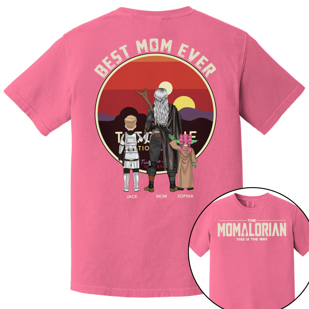 The Mamalorian This Is The Way - Personalized Tatooine Sunset Background Shirt Gift For Mom Pt99