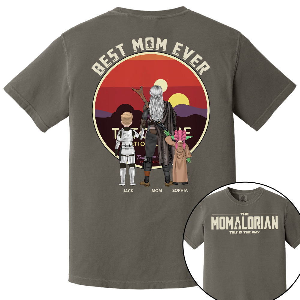 The Mamalorian This Is The Way - Personalized Tatooine Sunset Background Shirt Gift For Mom Pt99