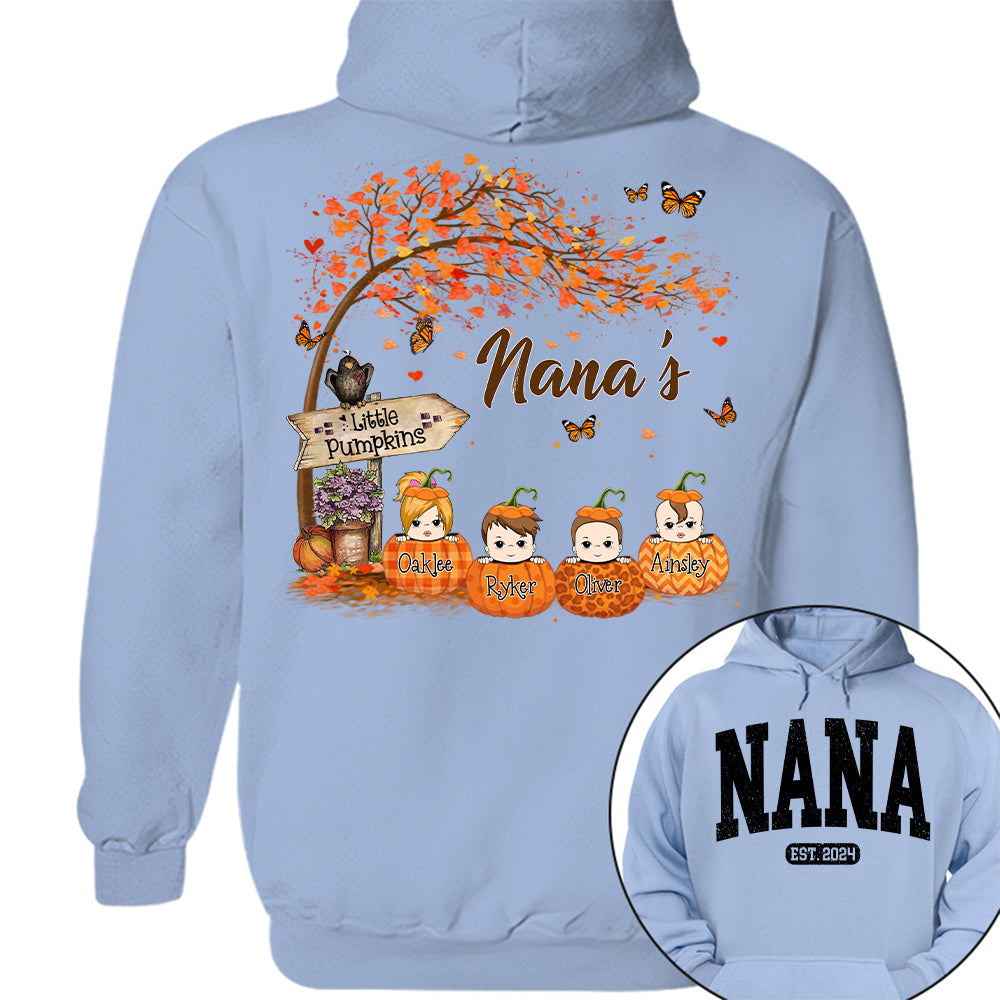 Grandma Little Pumpkin Autumn Personalized Shirt