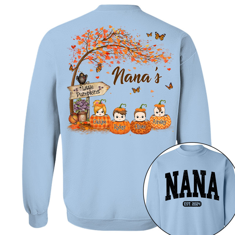 Grandma Little Pumpkin Autumn Personalized Shirt