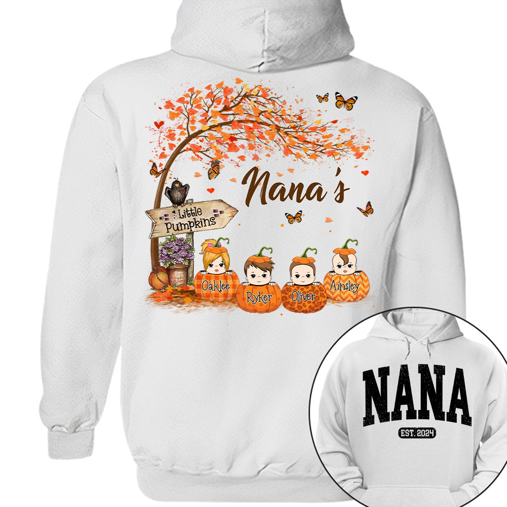 Grandma Little Pumpkin Autumn Personalized Shirt