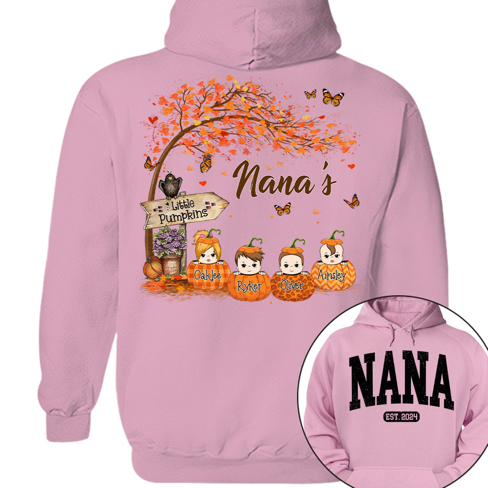 Grandma Little Pumpkin Autumn Personalized Shirt