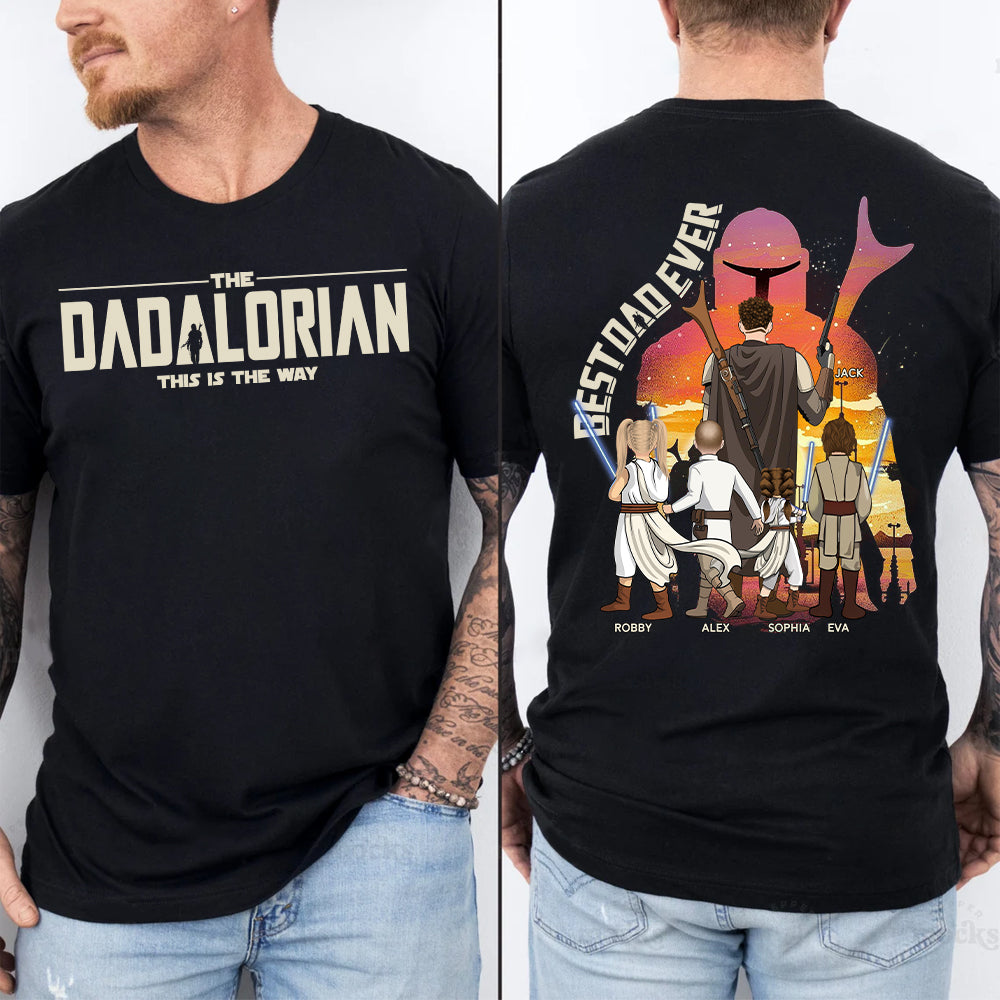 Best Dad Ever - The Dadalorian Personalized Shirt Gift For Dad - Custom Father's Day Gift Ver3 Nh00