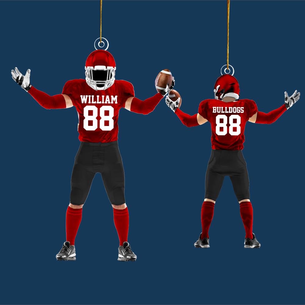 American Football Player Ornament Gift For Football Lovers - Custom Gift For Football Player Vr2 Nh00