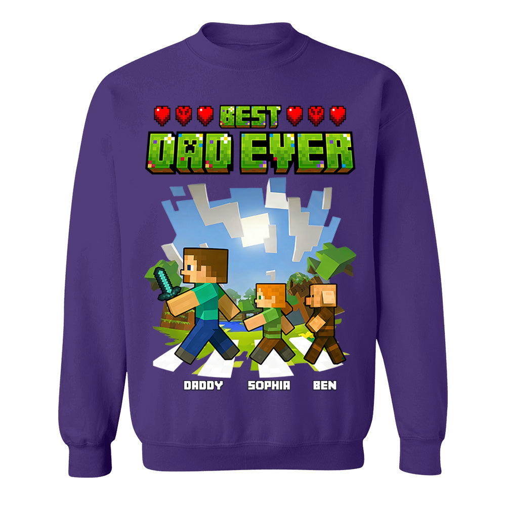 DadCraft Best Dad Ever, Personalized DadCraft Shirt With Kids Name, Gifts For Dad, For Father's Day MI209 VH01
