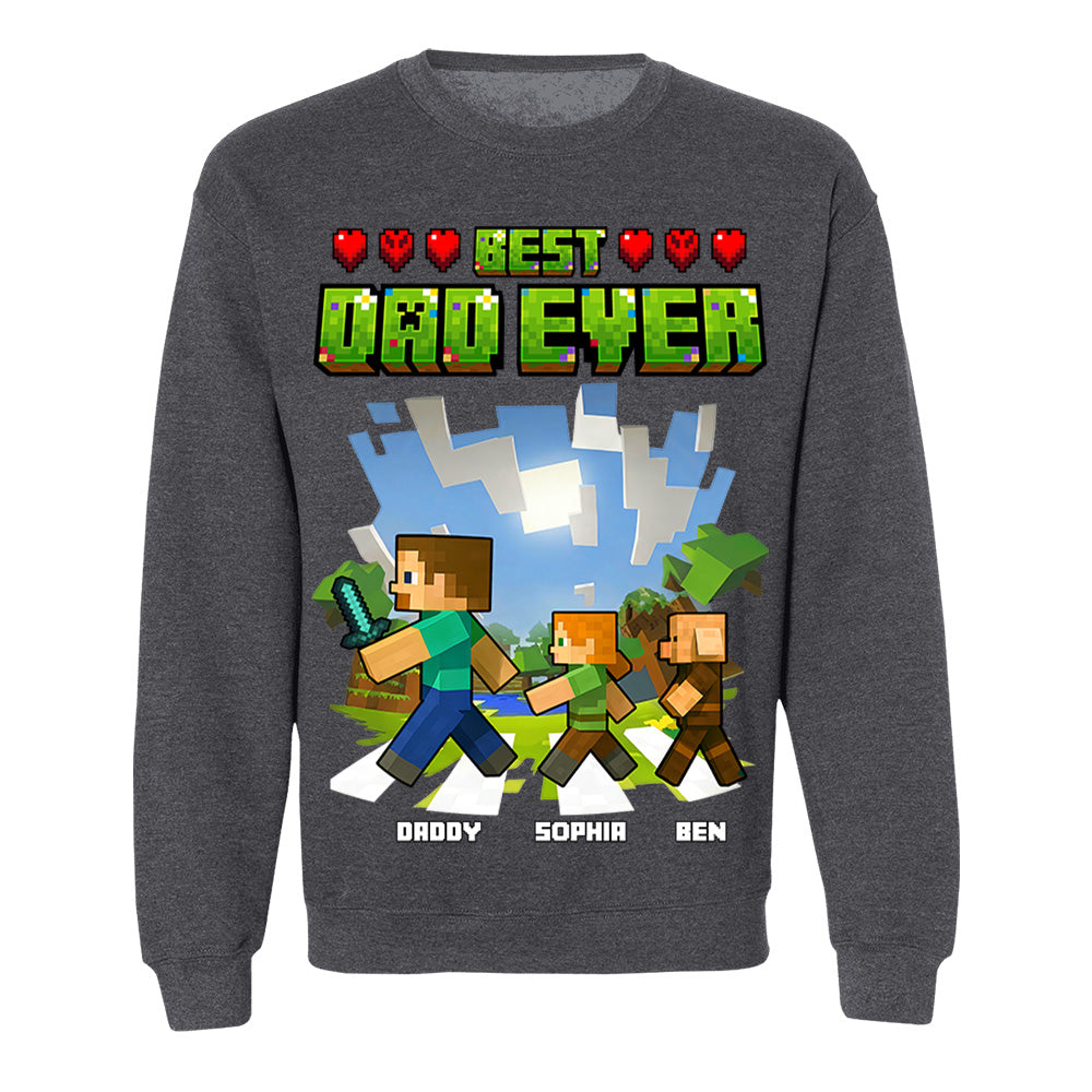 DadCraft Best Dad Ever, Personalized DadCraft Shirt With Kids Name, Gifts For Dad, For Father's Day MI209 VH01