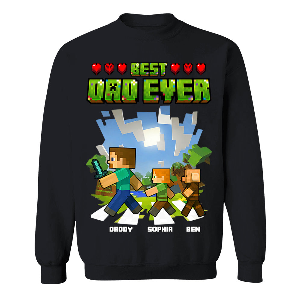 DadCraft Best Dad Ever, Personalized DadCraft Shirt With Kids Name, Gifts For Dad, For Father's Day MI209 VH01