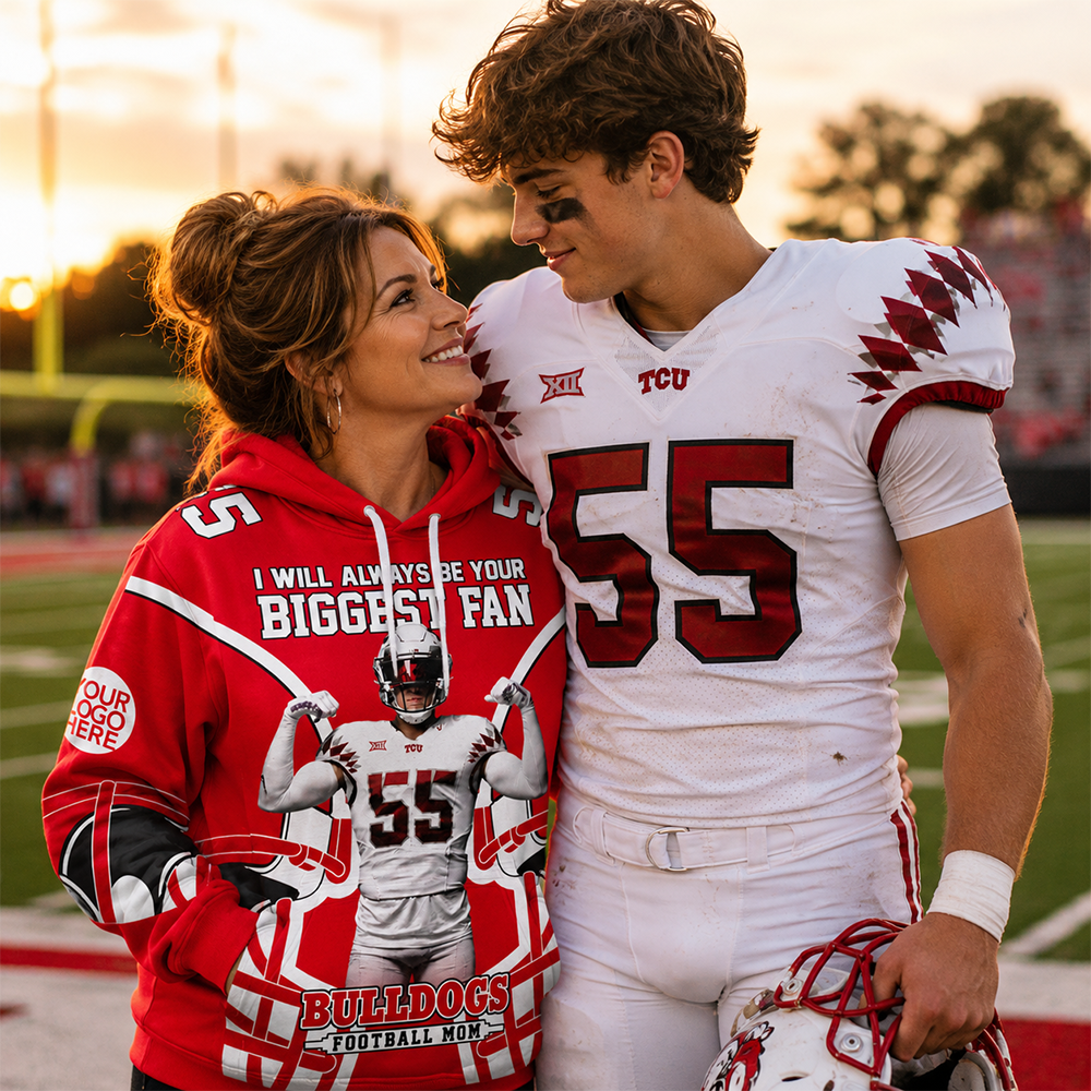 I Will Always Be Your Biggest Fan Personalized All Over Print Shirt For Football Mom Grandma Sport Family Hv01