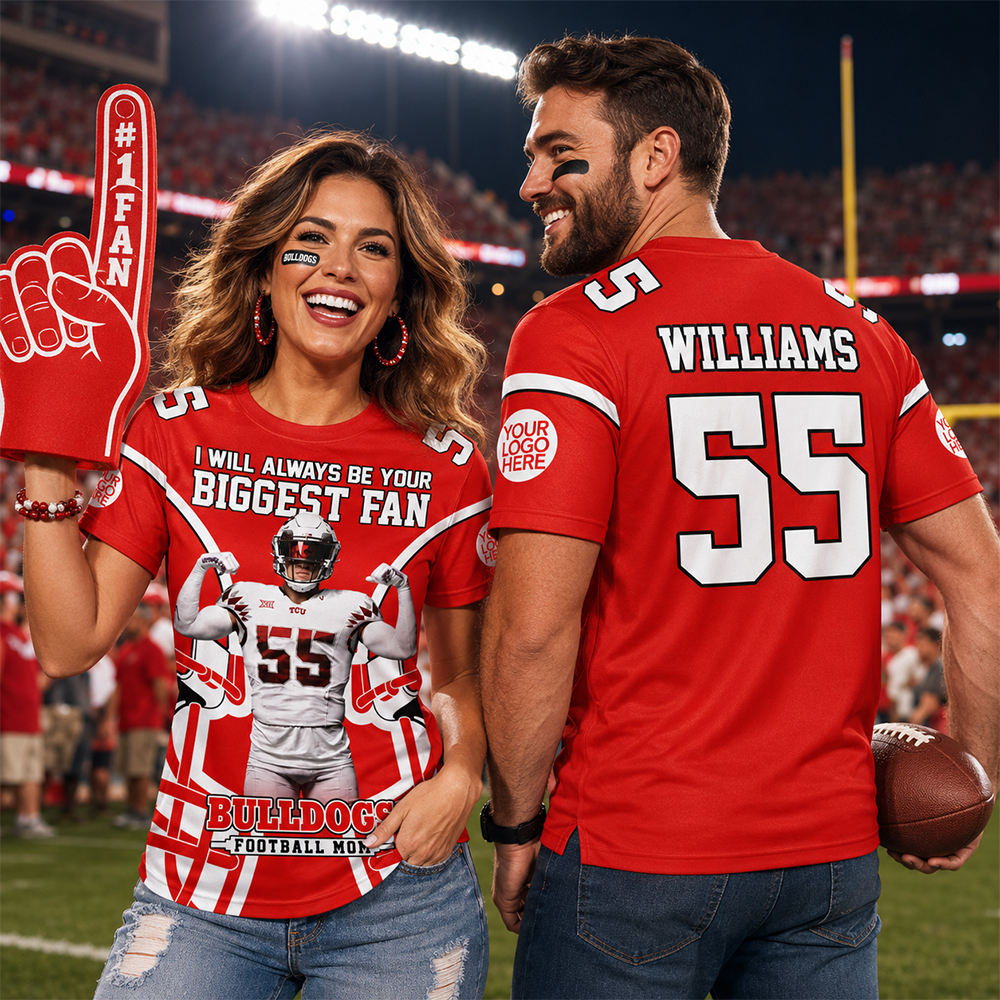 I Will Always Be Your Biggest Fan Personalized All Over Print Shirt For Football Mom Grandma Sport Family Hv01
