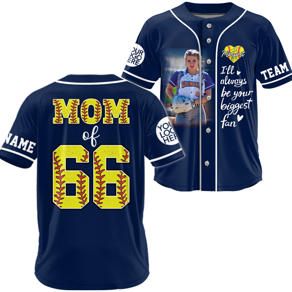 Softball Mom Jersey - Personalized Shirt Custom Photos For Softball Lovers Family NA04 T24