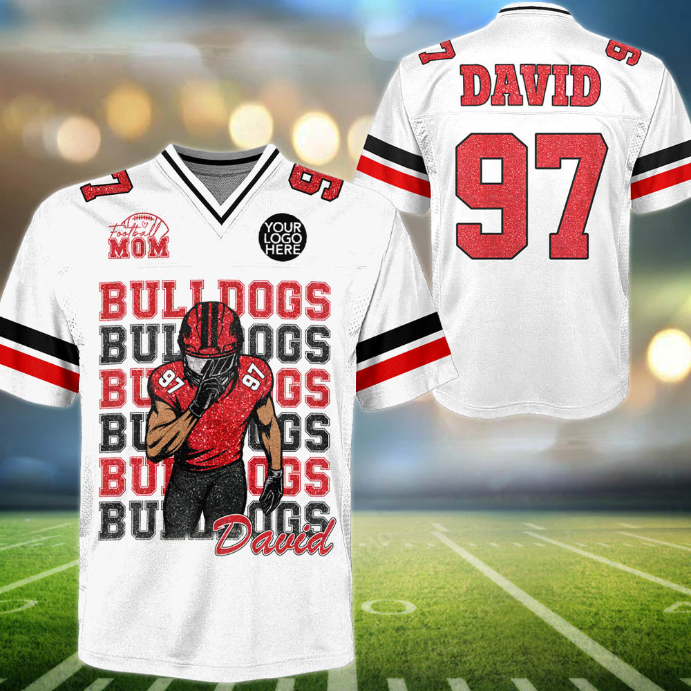 Custom Photo Football Jersey Shirt For Football Family Game Day Shirt NA02 Pt99