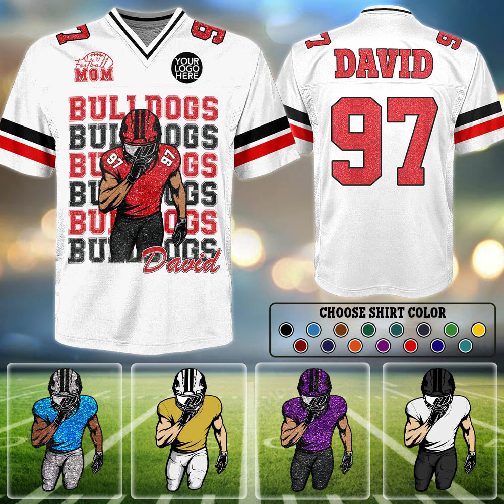 Custom Photo Football Jersey Shirt For Football Family Game Day Shirt NA02 Pt99