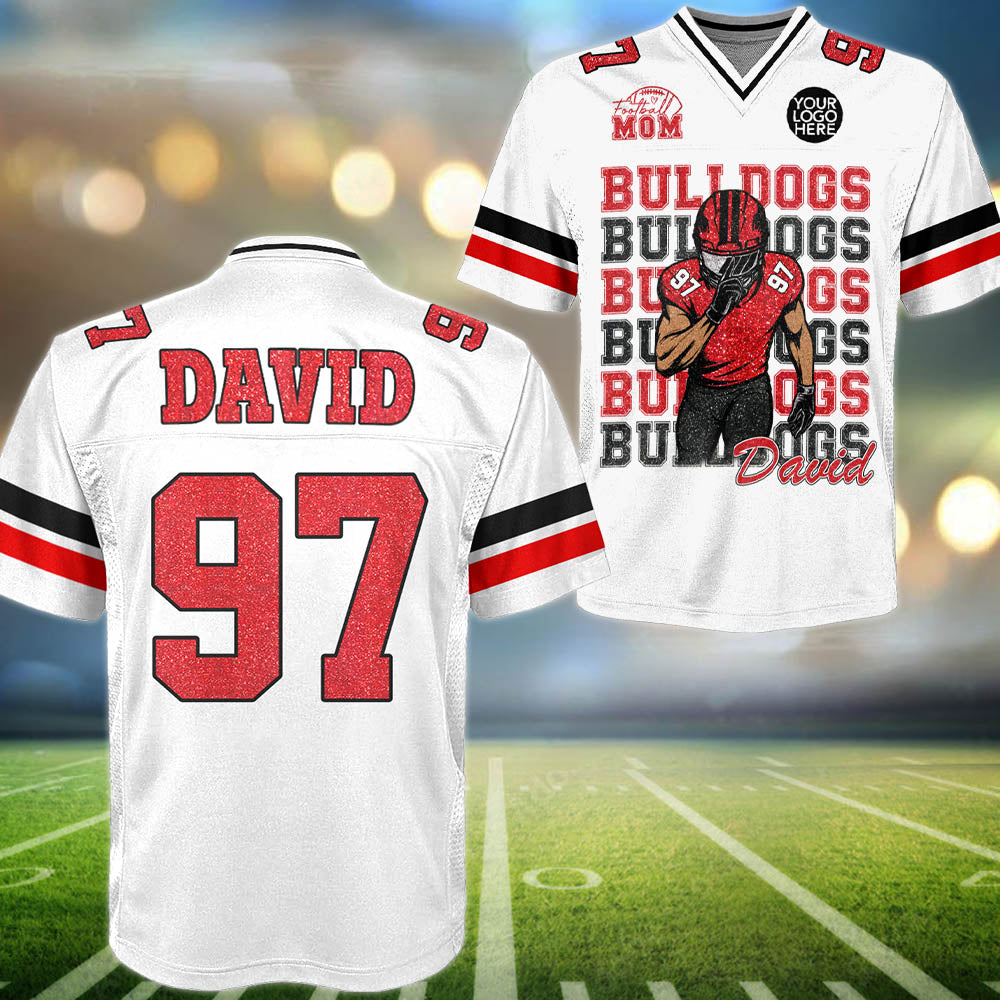 Custom Photo Football Jersey Shirt For Football Family Game Day Shirt NA02 Pt99