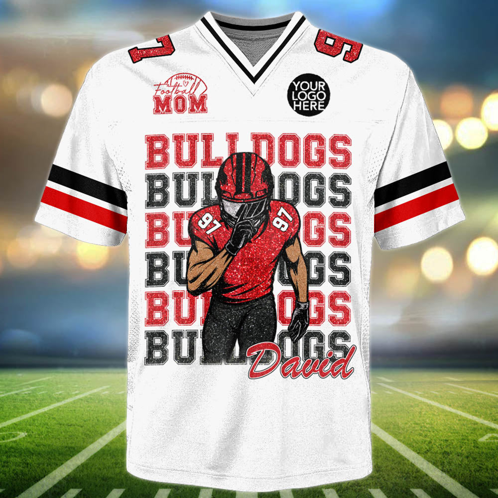 Custom Photo Football Jersey Shirt For Football Family Game Day Shirt NA02 Pt99