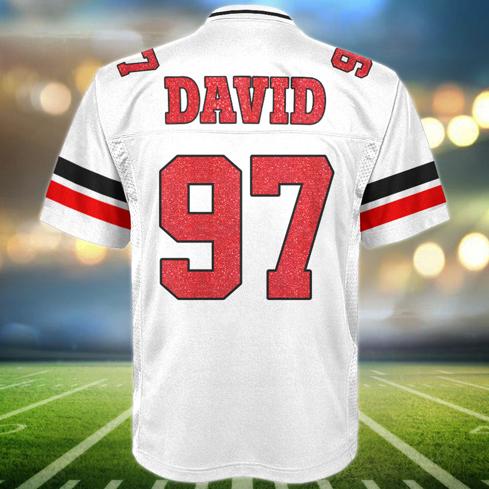 Custom Photo Football Jersey Shirt For Football Family Game Day Shirt NA02 Pt99