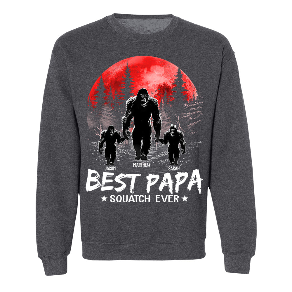 Best PaPa Squatch Ever Bigfoot - Personalized Shirt T1807 Li29