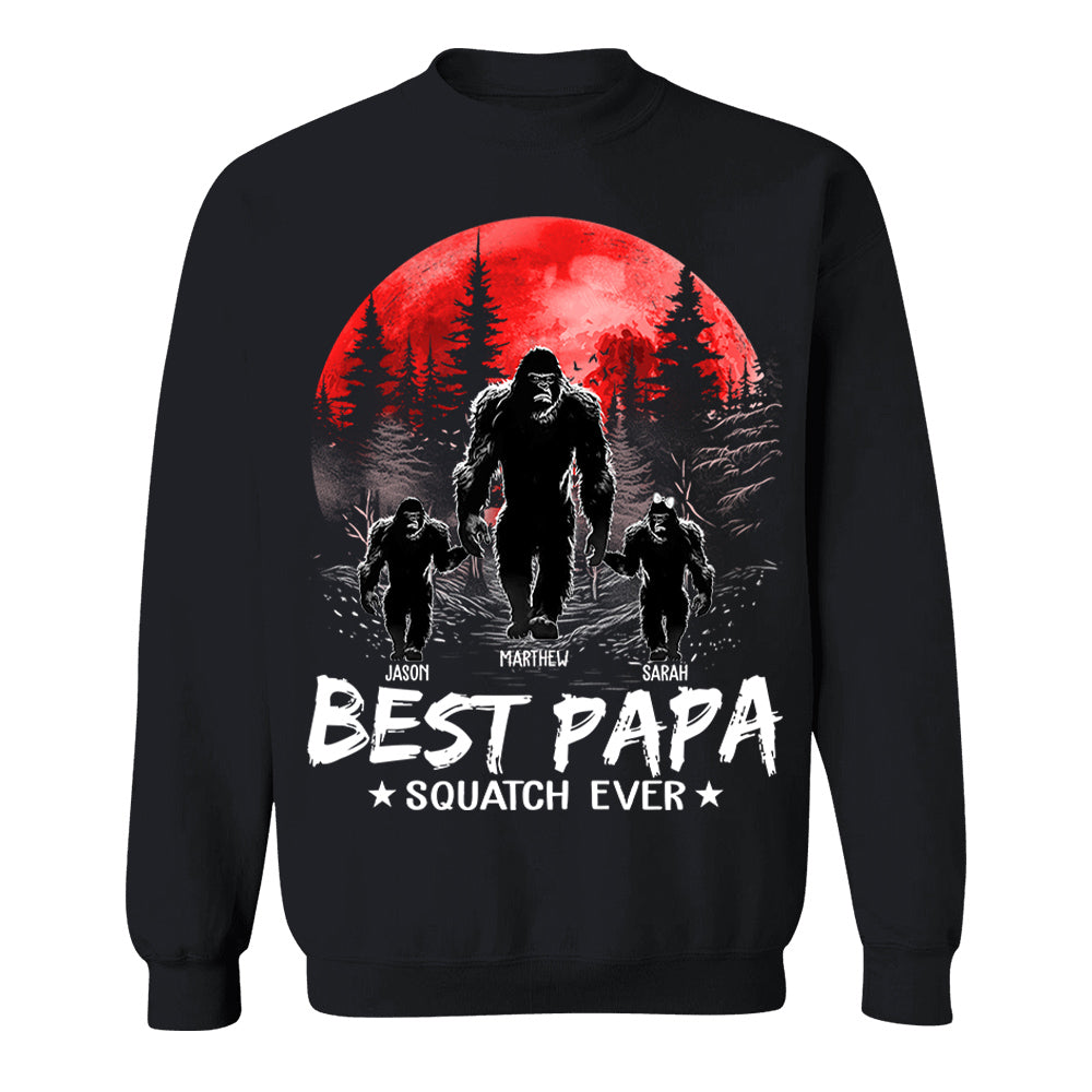 Best PaPa Squatch Ever Bigfoot - Personalized Shirt T1807 Li29