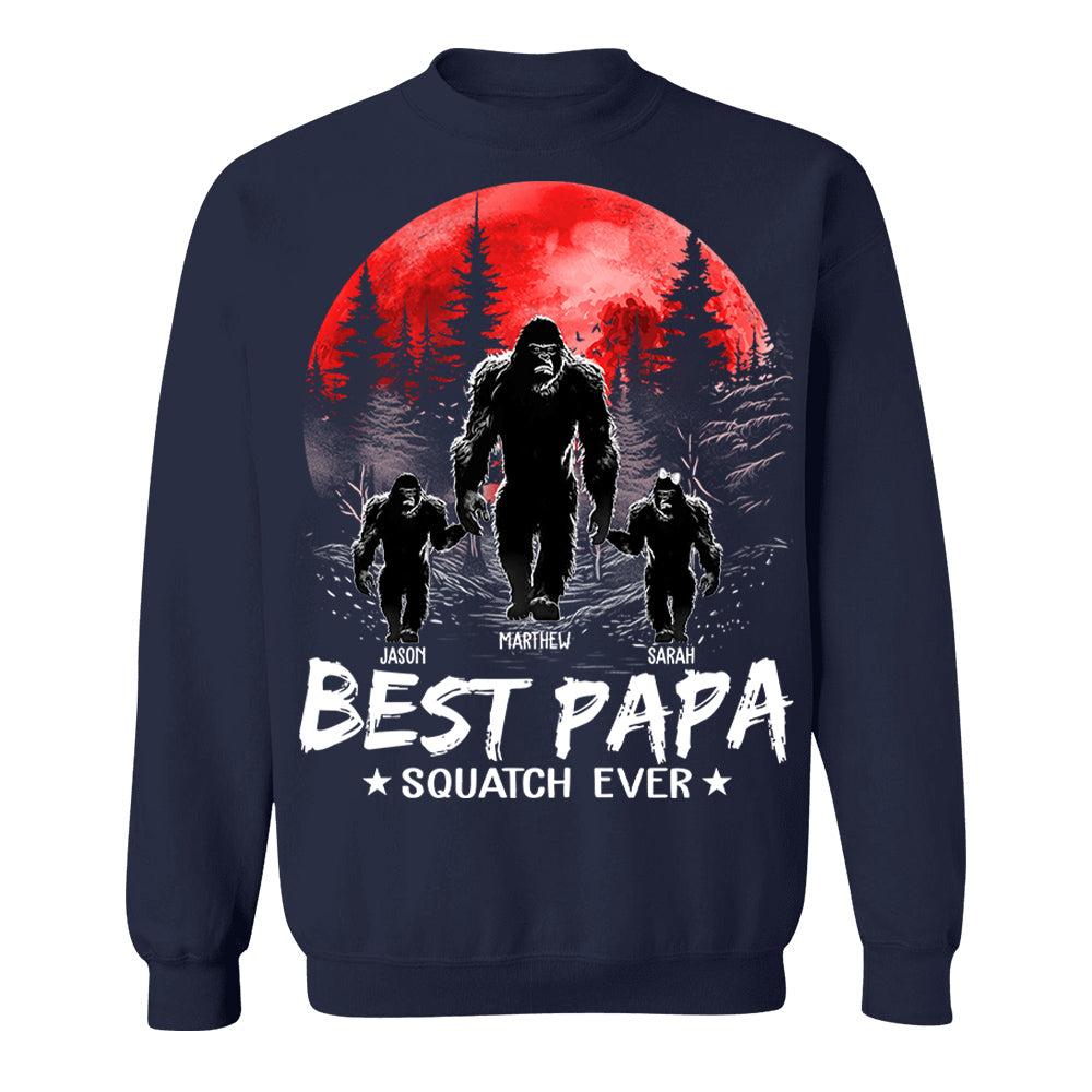 Best PaPa Squatch Ever Bigfoot - Personalized Shirt T1807 Li29