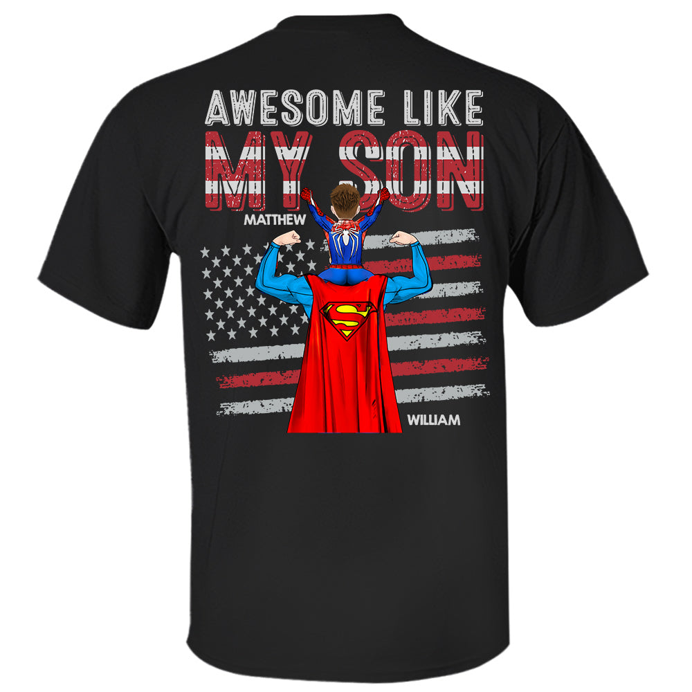Awesome Like Mine, Personalized Matching Shirts For Dad And Children T1807 Do99