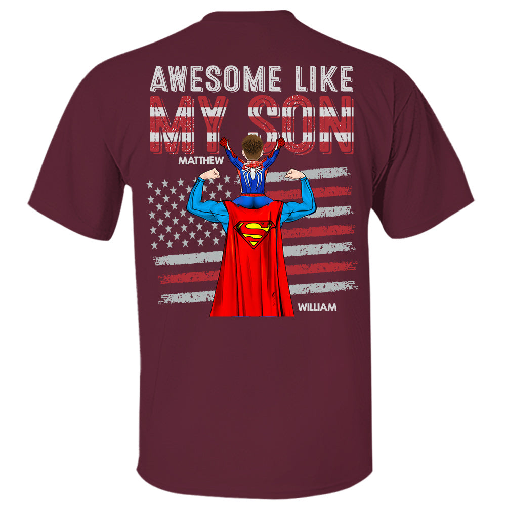 Awesome Like Mine, Personalized Matching Shirts For Dad And Children T1807 Do99