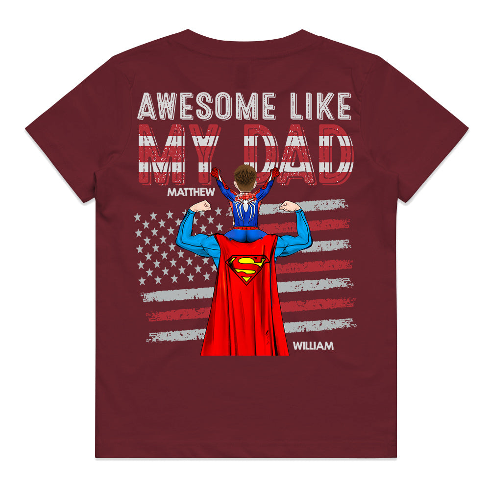 Awesome Like Mine, Personalized Matching Shirts For Dad And Children T1807 Do99
