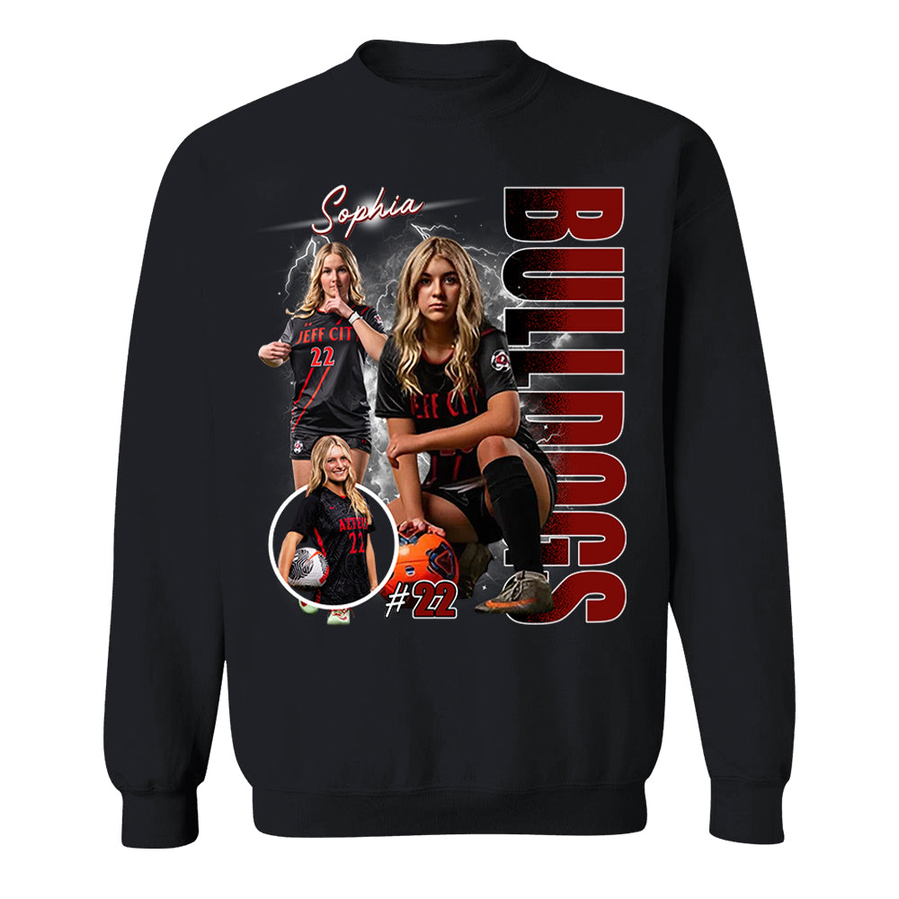 Custom Photo Soccer Player Shirt - Personalized Team Name School Name Bootleg Shirt Na02 Pt99
