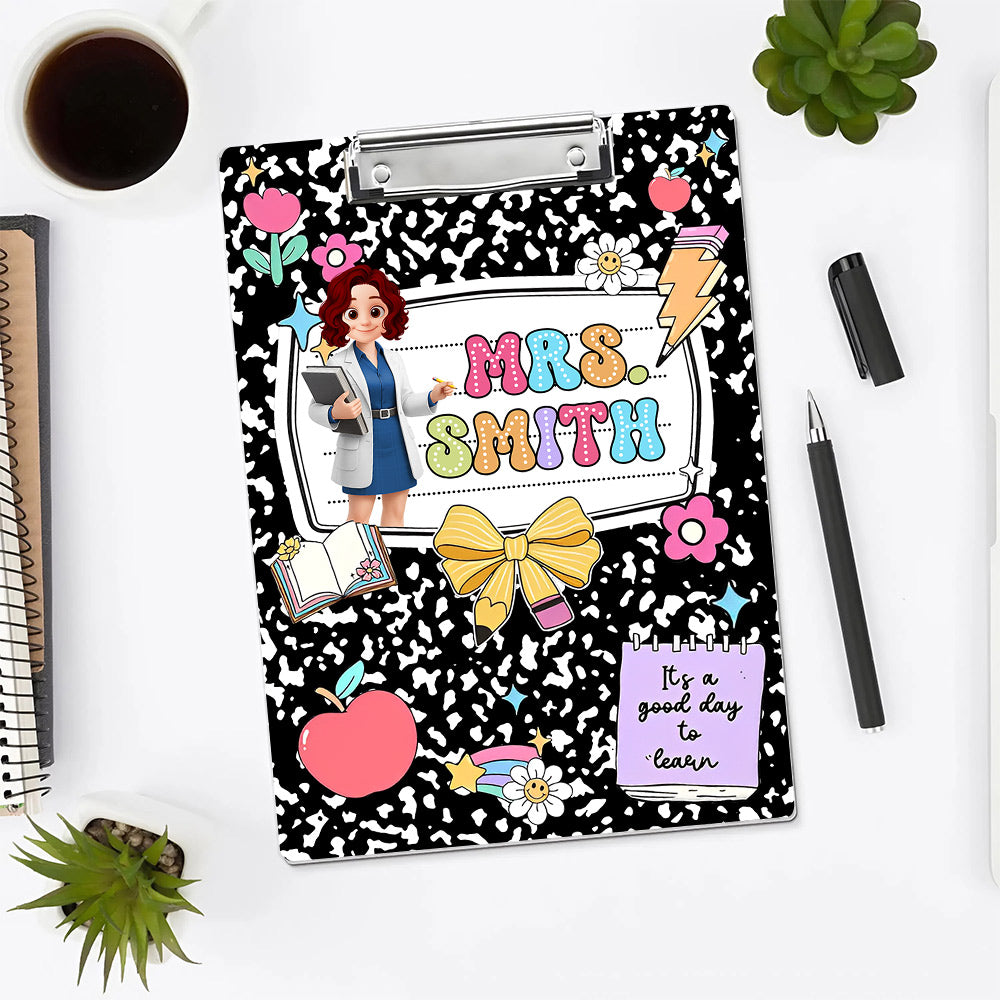 Personalized Acrylic Clipboard With Teacher Name, Back To School Gift A2110 Li29