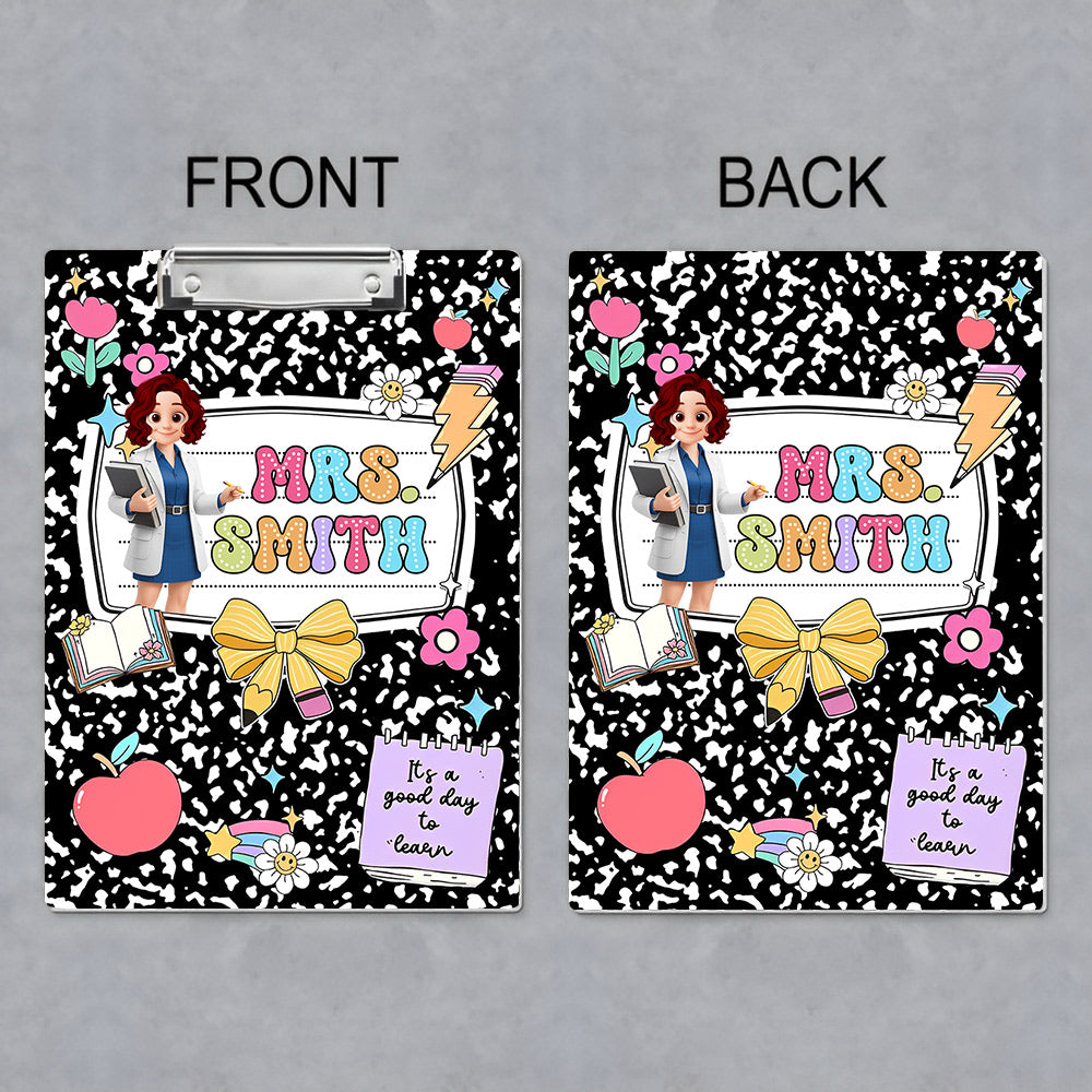 Personalized Acrylic Clipboard With Teacher Name, Back To School Gift A2110 Li29