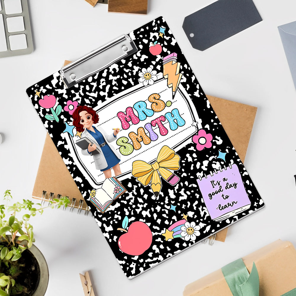Personalized Acrylic Clipboard With Teacher Name, Back To School Gift A2110 Li29