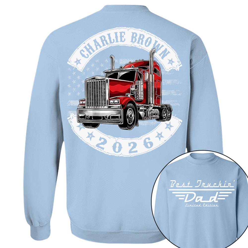 Best Truckin Dad Ever America Driver Dad Custom Shirt L0411 Hv01