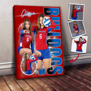 Custom Photo Volleyball Player Poster - Personalized Team Name School Name Bootleg Poster Volleyball T1807