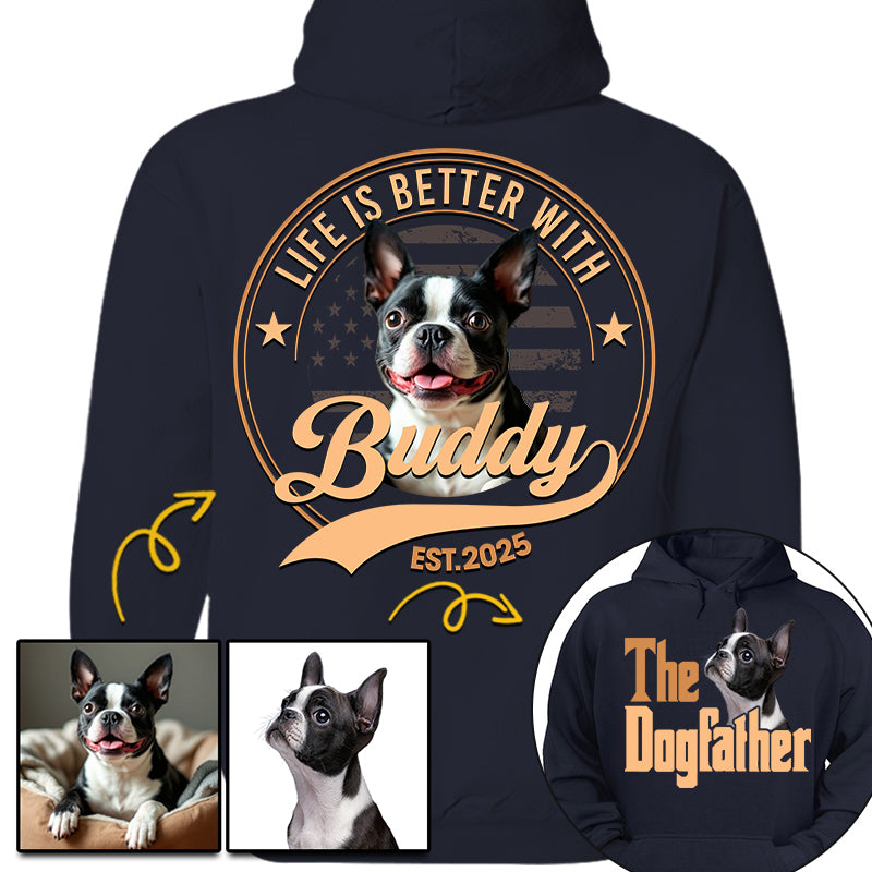 The Dog Father, Personalized Custom Photo Dog Dad Mom Shirt, Gift For Dog Lover T1807 Li29