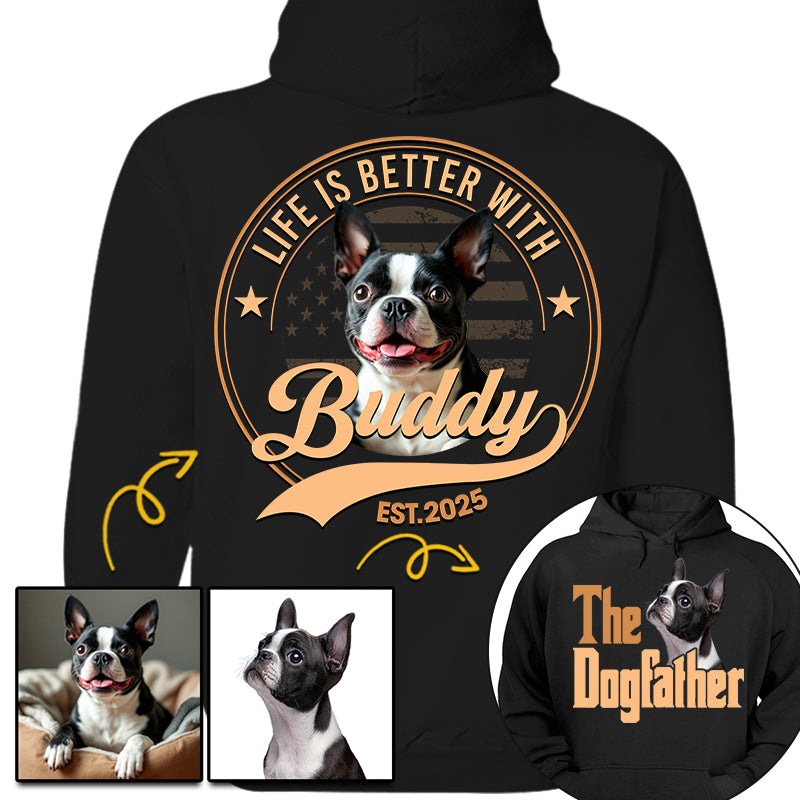 The Dog Father, Personalized Custom Photo Dog Dad Mom Shirt, Gift For Dog Lover T1807 Li29